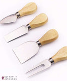 4P Bamboo Cheese Knife Set - Default Title - Grape and Whiskey