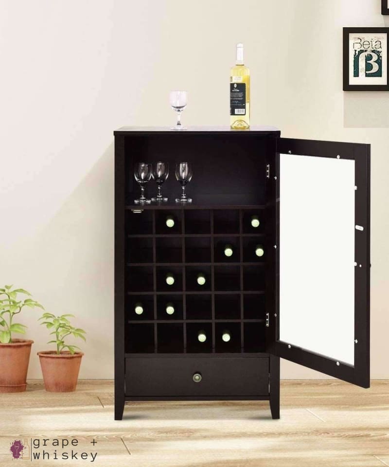 Artistic Wine Cabinet with Drawer -  - Grape and Whiskey