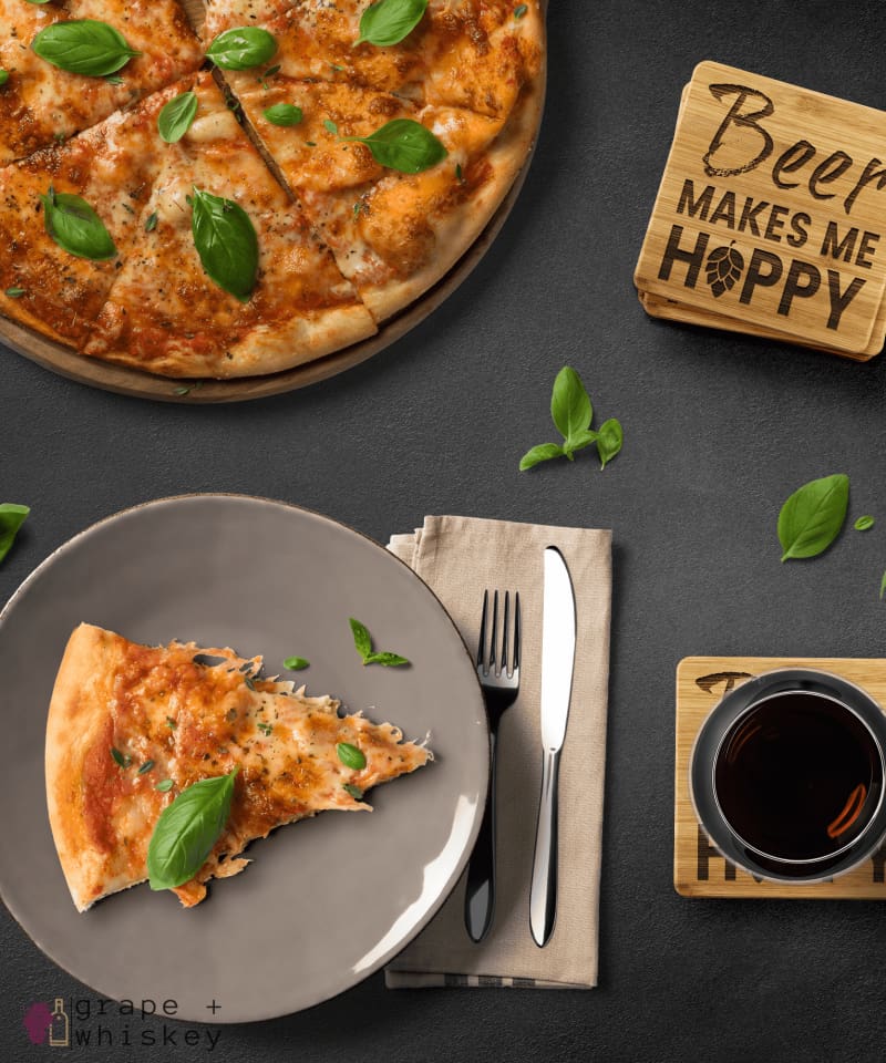 Beer Makes Me Hoppy Bamboo Coasters -  - Grape and Whiskey
