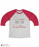 Corks are for Quitters - Tri-Blend Tee - 2XL / Vintage Red / Heather White - Grape and Whiskey