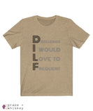 DILF Short Sleeve T-shirt - Heather Tan / 2XL - Grape and Whiskey