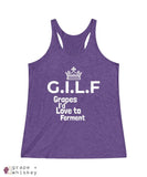 GILF Women's Tri-Blend Racerback Tank - Tri-Blend Purple Rush / 2XL - Grape and Whiskey