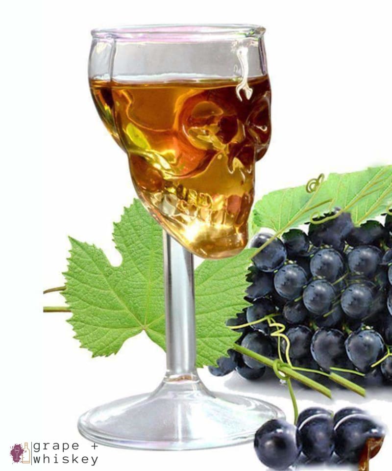 Handmade Skull Glass for Whiskey or Wine -  - Grape and Whiskey