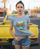 &quot;Made in the 90s&quot; Women's Favorite Slim-fit Tee - Baby Blue / L - Grape and Whiskey