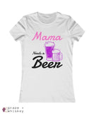 &quot;Mama Needs a Beer&quot; Women's Favorite Slim-fit Tee - Ash / 2XL - Grape and Whiskey