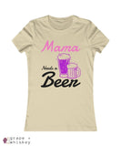&quot;Mama Needs a Beer&quot; Women's Favorite Slim-fit Tee - Soft Cream / 2XL - Grape and Whiskey