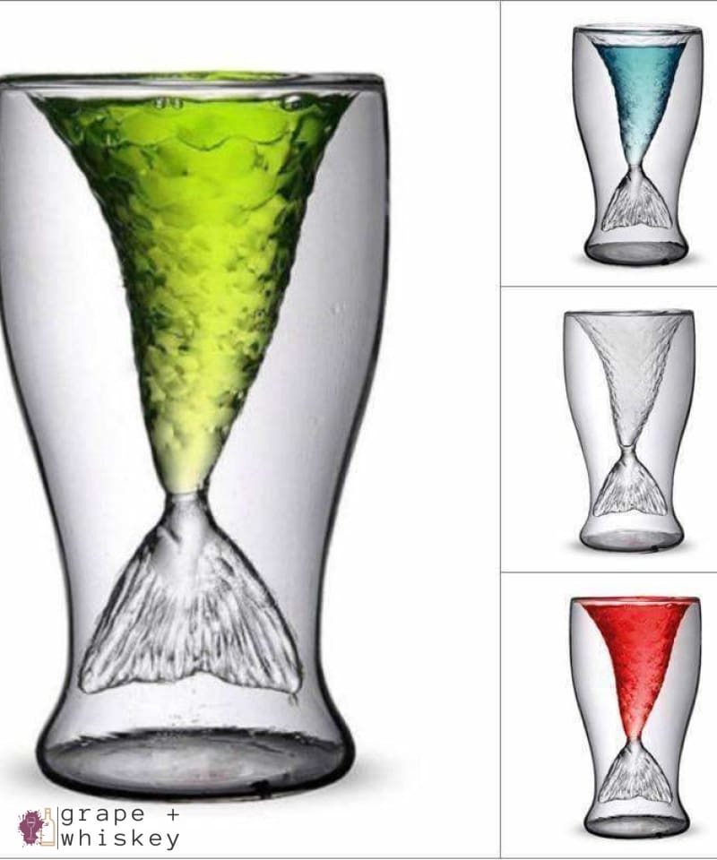 Mermaid Tail Wine Glass -  - Grape and Whiskey