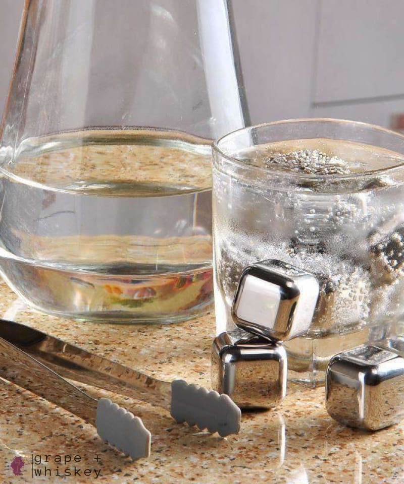 Quick Freezing Whiskey Cubes - Stainless Steel Version -  - Grape and Whiskey