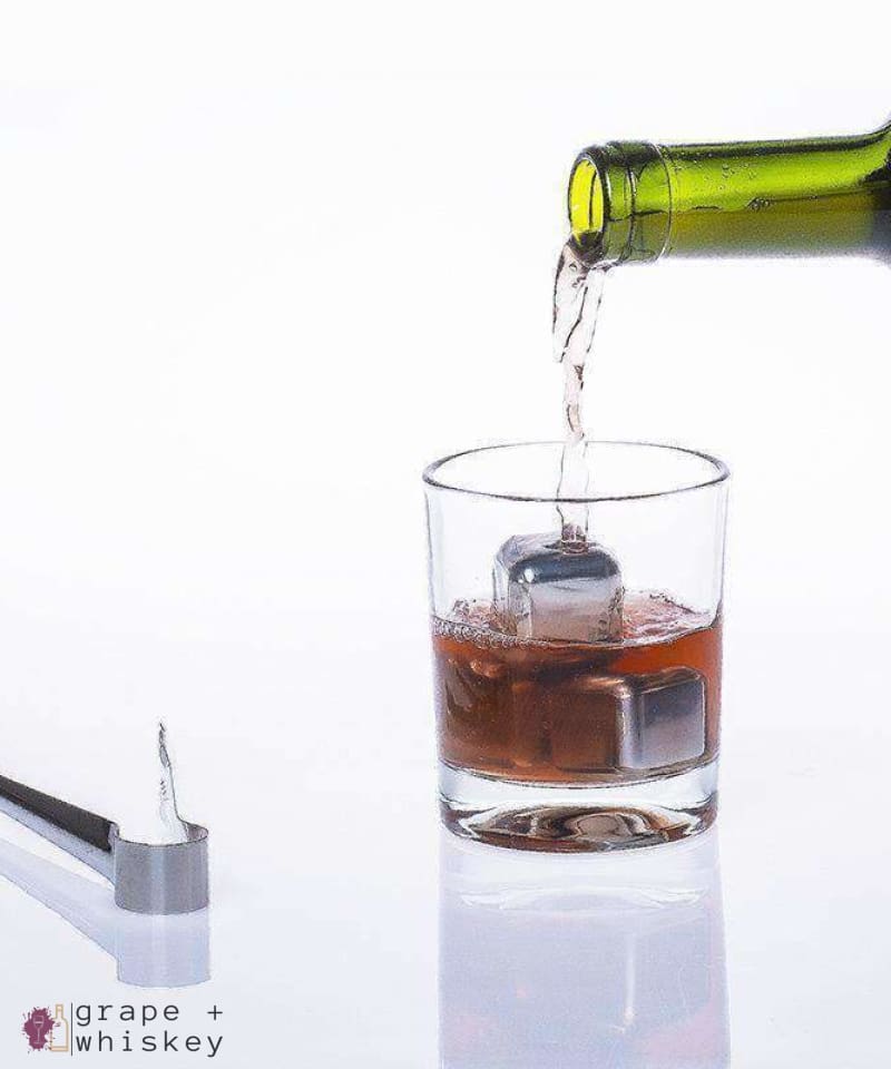 Quick Freezing Whiskey Cubes - Stainless Steel Version -  - Grape and Whiskey