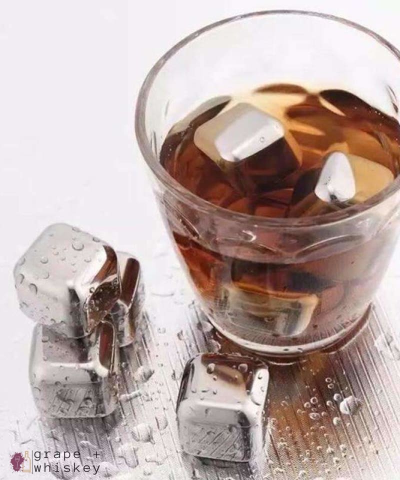 Quick Freezing Whiskey Cubes - Stainless Steel Version -  - Grape and Whiskey