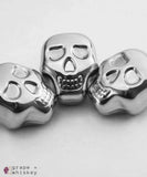 Skull Whiskey Steel Stones - Set of 4 -  - Grape and Whiskey