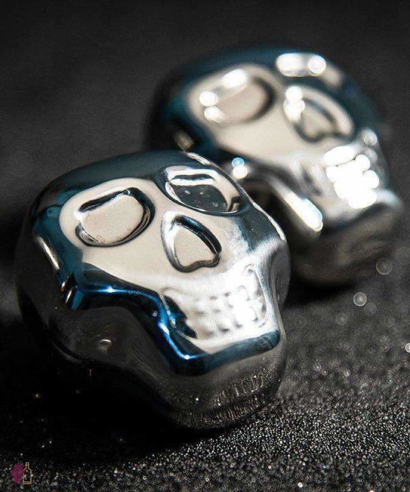 Skull Whiskey Steel Stones - Set of 4 - set of 4 - Grape and Whiskey