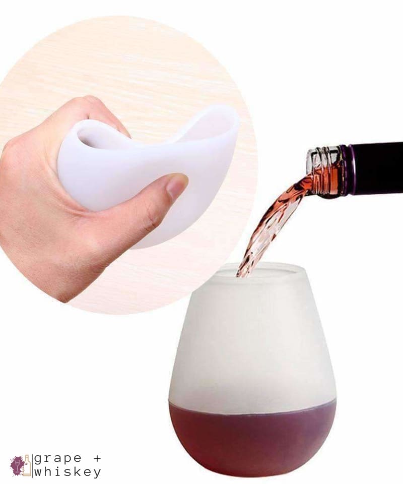 Unbreakable Silicone Wine Cups -  - Grape and Whiskey