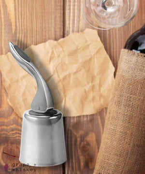 Vacuum Sealed Wine Bottle Stopper -  - Grape and Whiskey