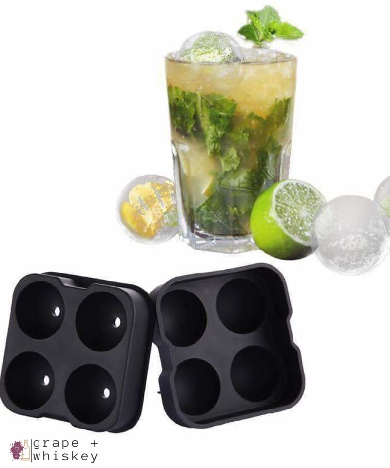 Whiskey Ice Ball Maker Tray -  - Grape and Whiskey