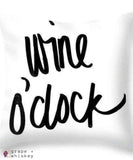 Wine O'clock Throw Pillow - 26" x 26" / No - Grape and Whiskey