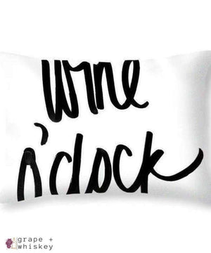 Wine O'clock Throw Pillow - 20&quot; x 14&quot; / No - Grape and Whiskey