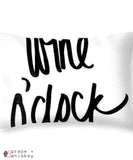 Wine O'clock Throw Pillow - 20" x 14" / No - Grape and Whiskey