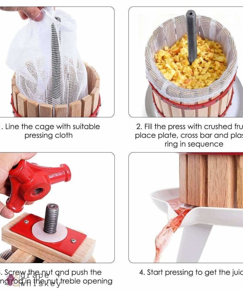 1.6 Gallon Wine Press -  - Grape and Whiskey