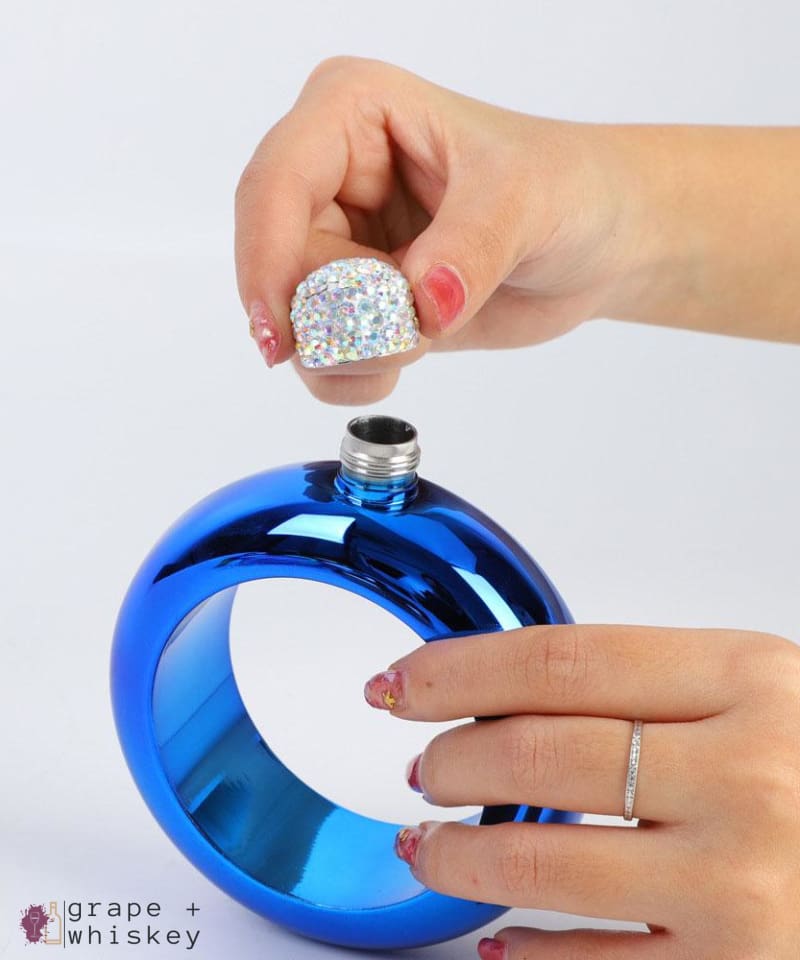 3.5 Oz Bracelet Flask -  - Grape and Whiskey