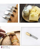 4P Bamboo Cheese Knife Set -  - Grape and Whiskey