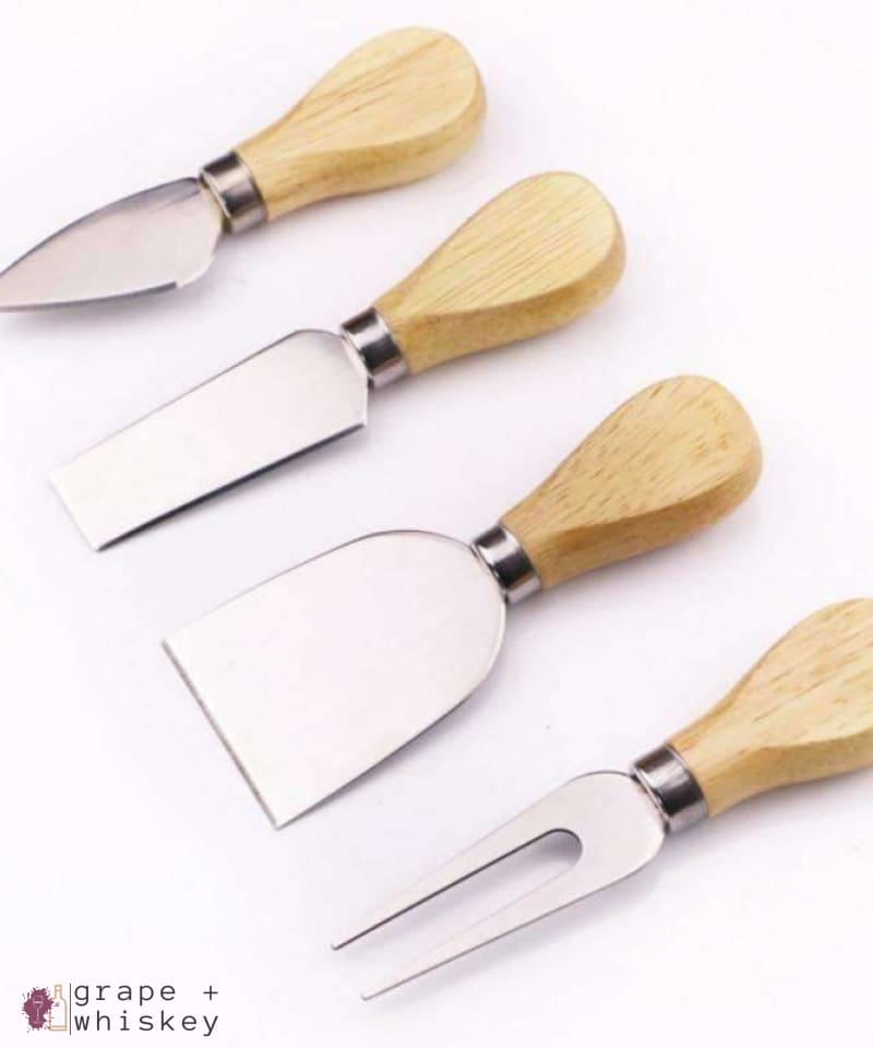 4P Bamboo Cheese Knife Set -  - Grape and Whiskey