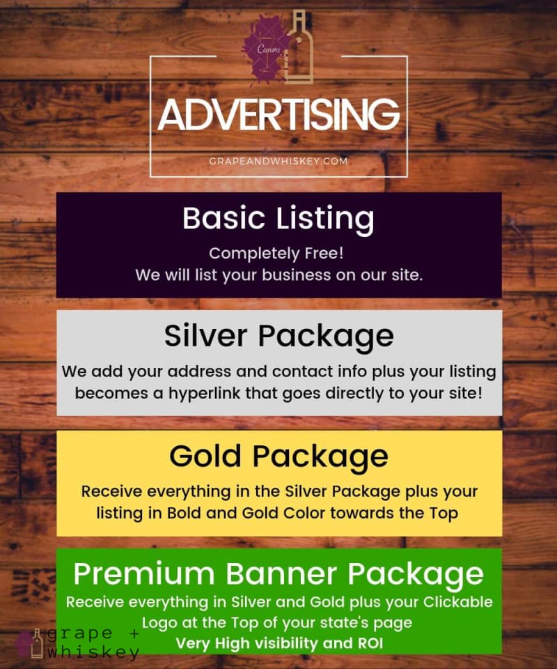 Add or Upgrade Your Listing! -  - Grape and Whiskey