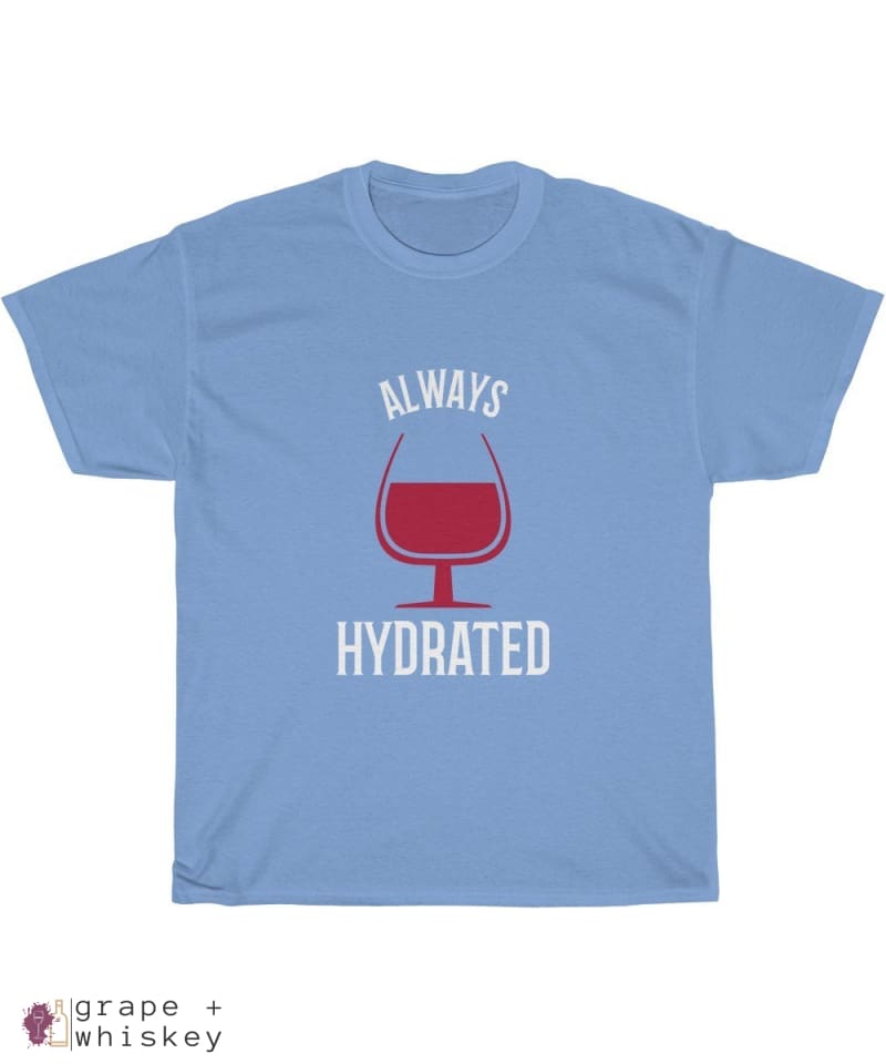 &quot;Always Hydrated&quot; Heavy Cotton Tee - Carolina Blue / 5XL - Grape and Whiskey