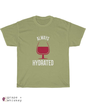 &quot;Always Hydrated&quot; Heavy Cotton Tee - Kiwi / 5XL - Grape and Whiskey