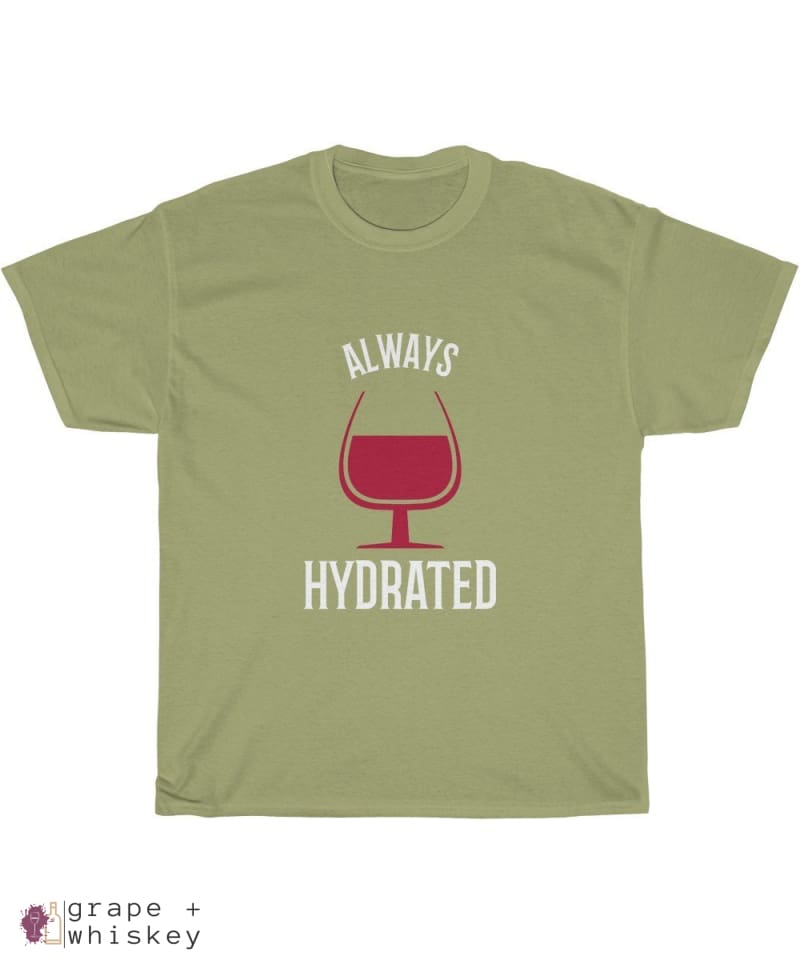 &quot;Always Hydrated&quot; Heavy Cotton Tee - Kiwi / 5XL - Grape and Whiskey