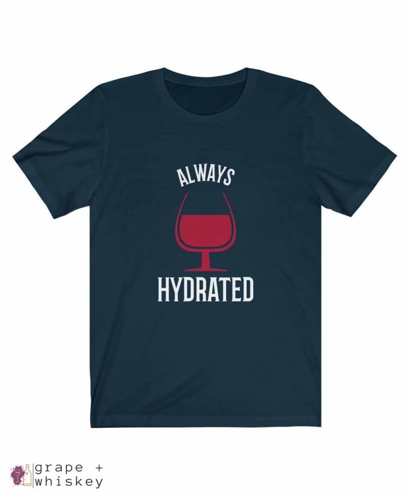 Always Hydrated Women's Short Sleeve Tee - Navy / 3XL - Grape and Whiskey