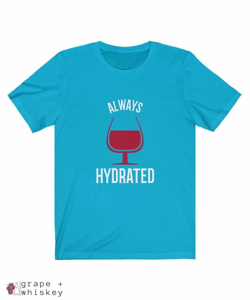 Always Hydrated Women's Short Sleeve Tee - Turquoise / 3XL - Grape and Whiskey