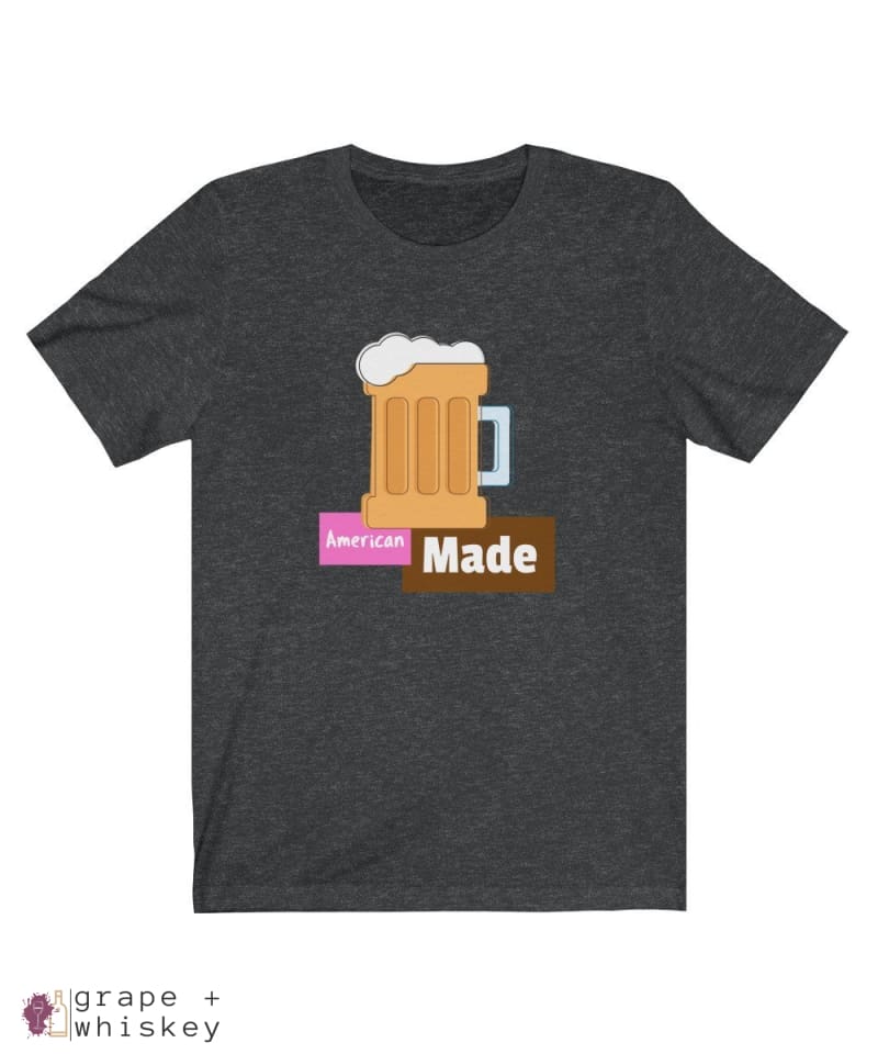 American Made Men's Lightweight Short Sleeve Tee - Dark Grey Heather / 3XL - Grape and Whiskey