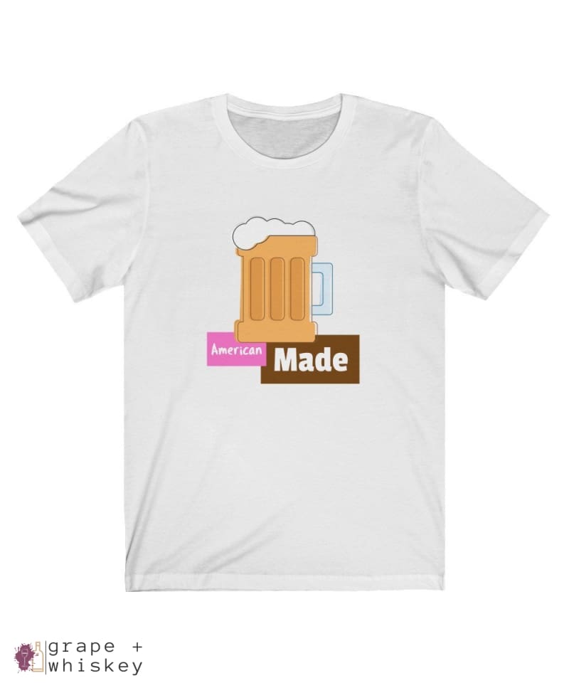American Made Men's Lightweight Short Sleeve Tee - White / 3XL - Grape and Whiskey