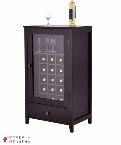 Artistic Wine Cabinet with Drawer -  - Grape and Whiskey