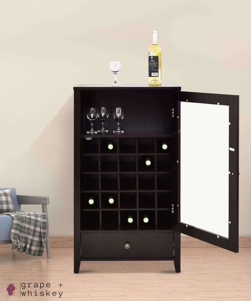 Artistic Wine Cabinet with Drawer -  - Grape and Whiskey