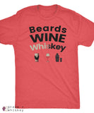 Beards WINE Whiskey Triblend Men's Short Sleeve Tee - Next Level Mens Triblend / Vintage Red / 3XL - Grape and Whiskey