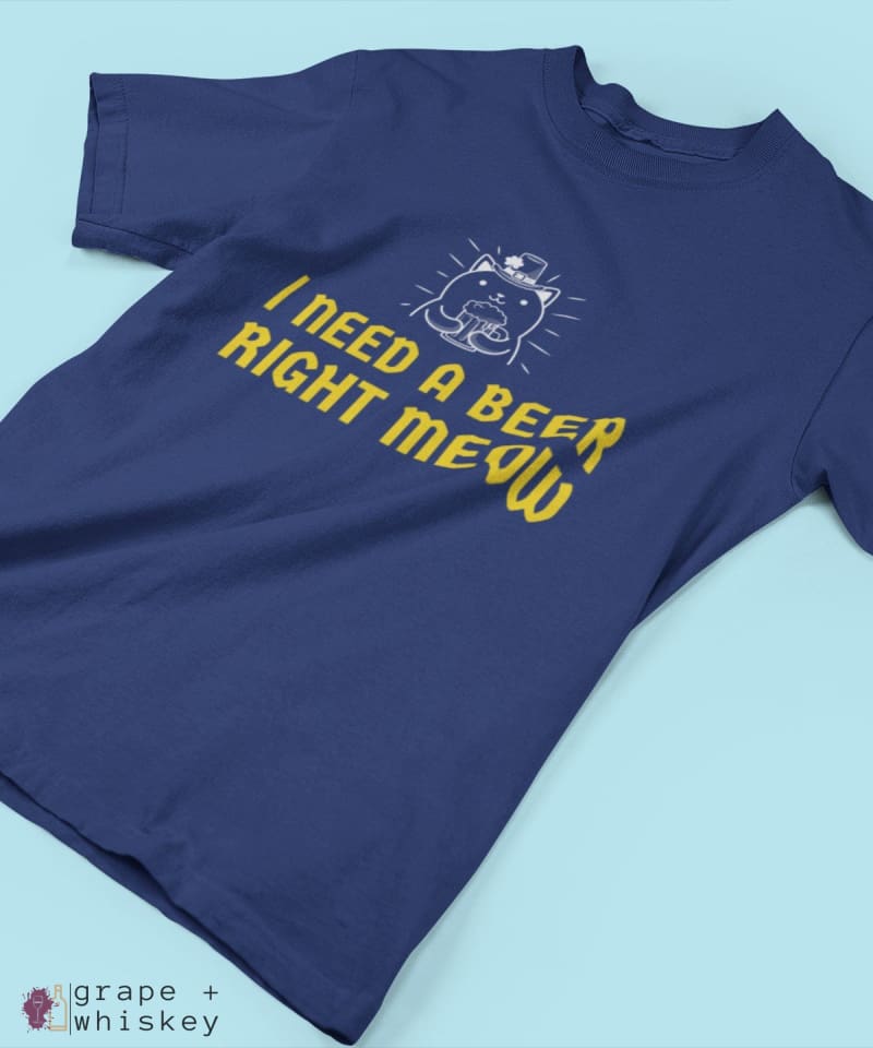 Beer Meow Men's Short Sleeve Tee -  - Grape and Whiskey