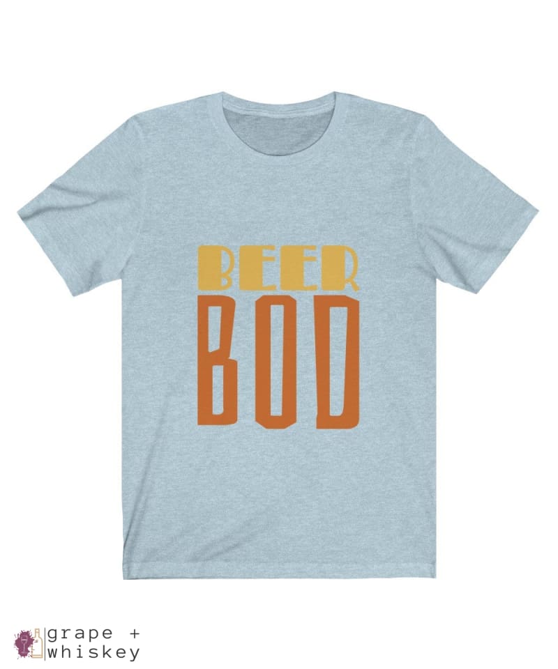 BeerBod Men's Short Sleeve T-shirt - Heather Ice Blue / 2XL - Grape and Whiskey