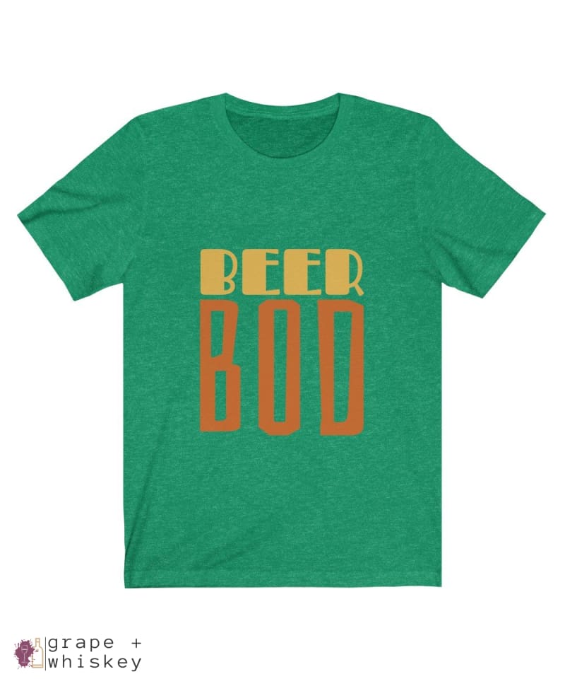 BeerBod Men's Short Sleeve T-shirt - Heather Kelly / 2XL - Grape and Whiskey