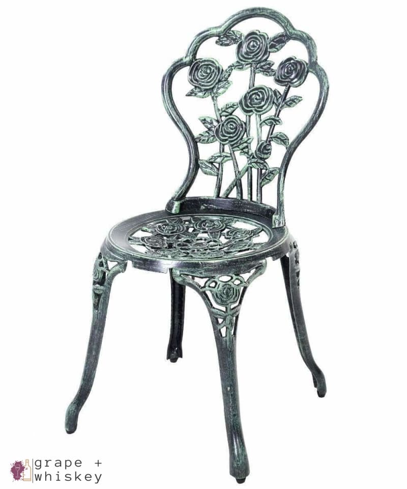 Cast Aluminum Bistro Rose Furniture Set -  - Grape and Whiskey