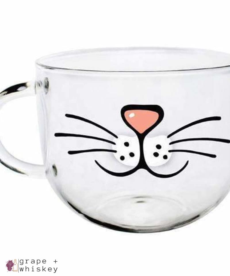 Cat Mustache Mug - Default Title - Grape and Whiskey