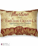 Chateau Albertine Wine Throw Pillow - 20&quot; x 14&quot; / No - Grape and Whiskey