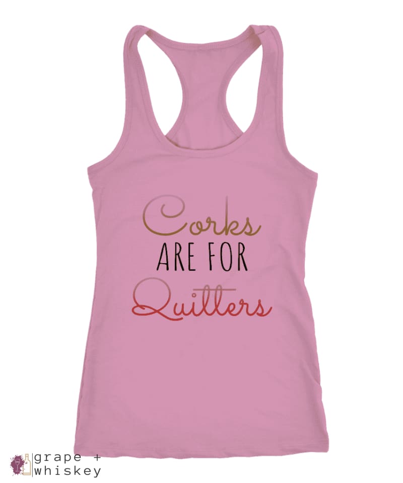 Corks are for Quitters - Racerback Tank - Next Level Racerback Tank / Lilac / 2XL - Grape and Whiskey