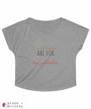 Corks are for Quitters - Women's Tri-Blend Loose Fit - XL / Tri-Blend Premium Heather - Grape and Whiskey