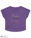 Corks are for Quitters - Women's Tri-Blend Loose Fit - XL / Tri-Blend Purple Rush - Grape and Whiskey