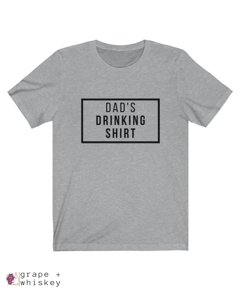 Dad's Drinking Shirt Short Sleeve T-shirt - Athletic Heather / XL - Grape and Whiskey