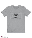 Dad's Drinking Shirt Short Sleeve T-shirt - Athletic Heather / XL - Grape and Whiskey