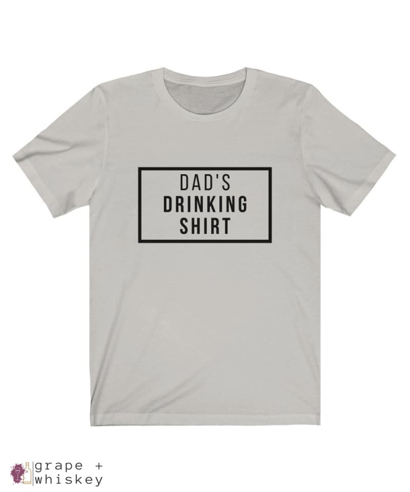 Dad's Drinking Shirt Short Sleeve T-shirt - Silver / XL - Grape and Whiskey