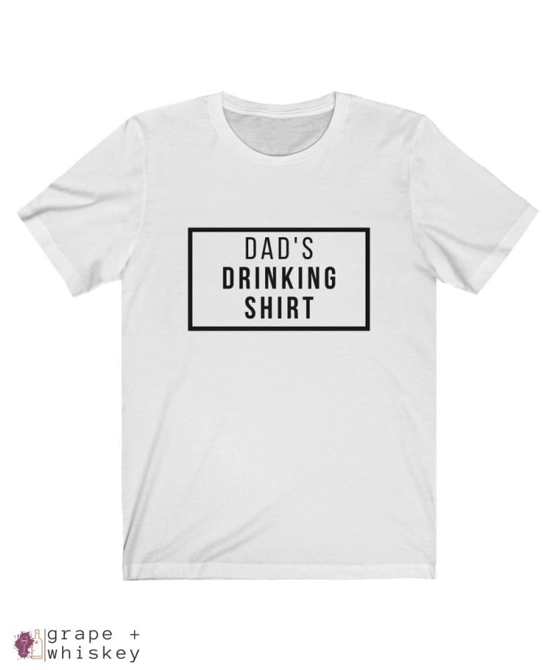 Dad's Drinking Shirt Short Sleeve T-shirt - Solid White Blend / XL - Grape and Whiskey